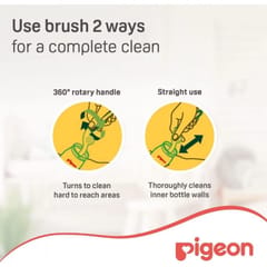 Pigeon 2-in-1 Bottle & Nipple Brush Set with 300° Rotary Handle BPA Free