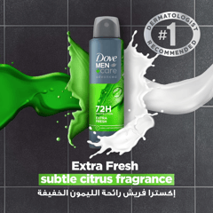 Dove Men+Care Advanced Antiperspirant Spray 72H Protection Extra Fresh - 150ml
