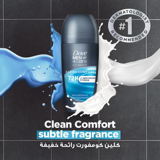 Dove Men+Care Anti-Perspirant Roll-On for Men Clean Comfort 72H Protection - 50ml