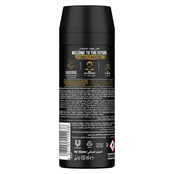 Axe Deodorant Gold Temptation Spray 150 ml