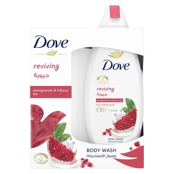 Dove Shower Gel Reviving 250ml + Free loofa