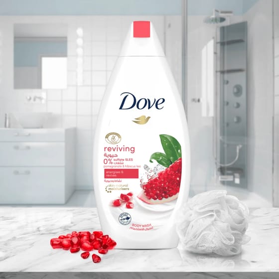 Dove Shower Gel Reviving 250ml + Free loofa