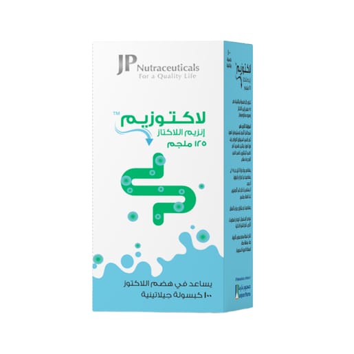 JP Lactozyme Lactase Enzyme 125 mg 100 Gelatin Capsules